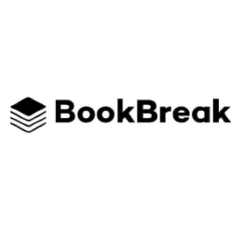 black book stack and Book Break text in black